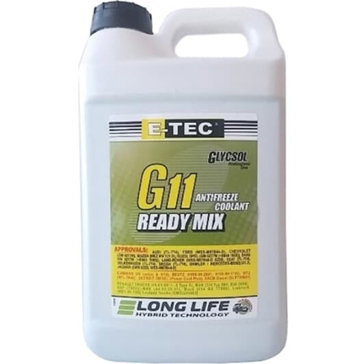 E-TEC Glycsol G11 зеленый -38 °C, 4 л (2857) готовый антифриз