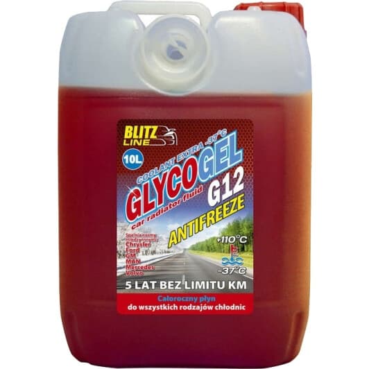 Blitz Line Glycogel G12 червоний -37 °C, 10 л (28878) готовий антифриз