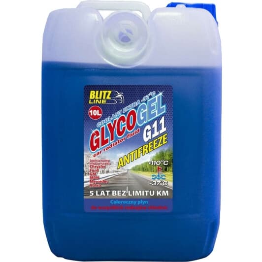 Blitz Line Glycogel G11 синий -37 °C, 10 л (28882) готовый антифриз