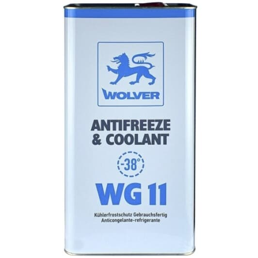 Wolver Antifreeze & Coolant WG11 G11 синій -38 °C, 5 л готовий антифриз