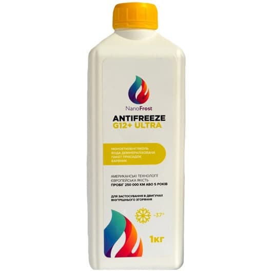 NanoFrost Ultra G12+ жовтий -37 °C готовий антифриз