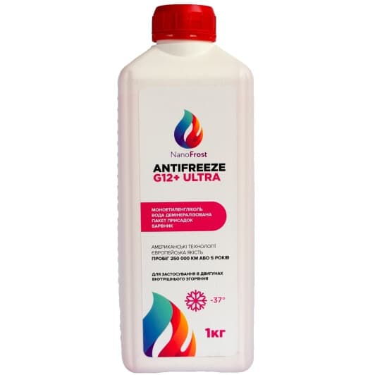 NanoFrost Ultra G12+ розовый -37 °C готовый антифриз