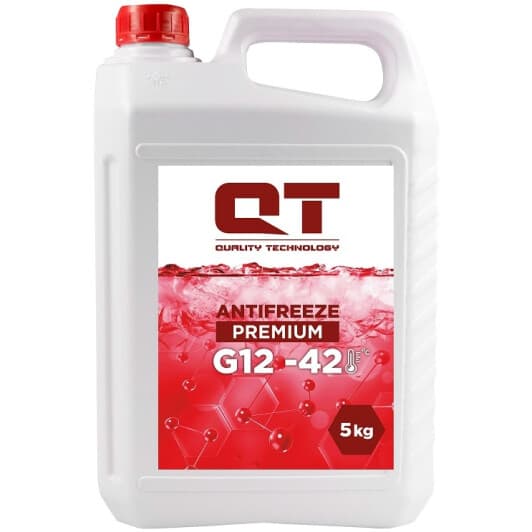 QT Premium G12 червоний -42 °C, 5 л (QT511425) готовий антифриз
