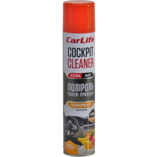 Поліроль для салону Carlife Cockpit Cleaner Extra Mat мультифрукт 320 мл