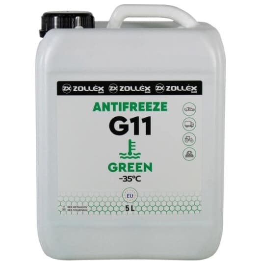 Zollex G11 зелений -35 °C, 5 л (18110) готовий антифриз