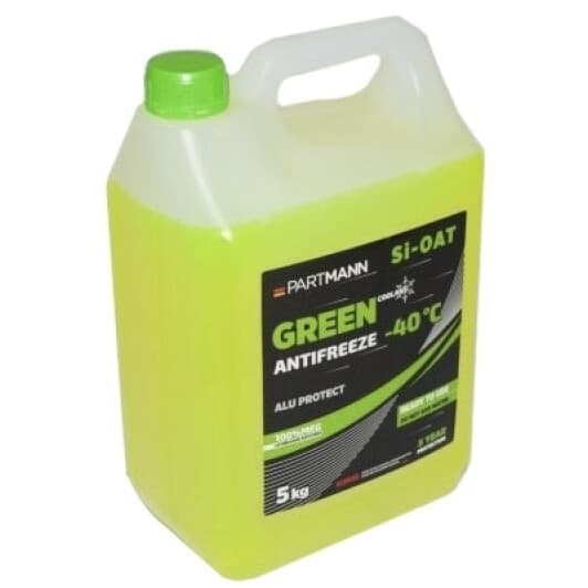 PARTMANN SI-OAT G11 зеленый -40 °C, 5 л (PM040011) готовый антифриз
