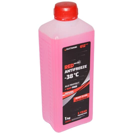 PARTMANN G12+ красный -38 °C готовый антифриз