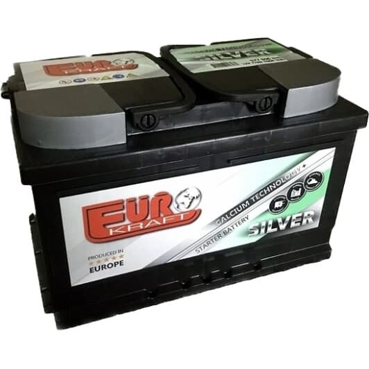 Акумулятор EUROKRAFT 6 CT-77-R Silver 184016