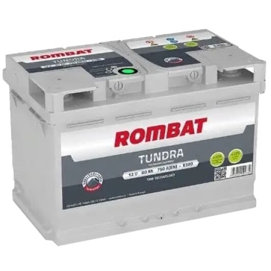 Аккумулятор Rombat 6 CT-80-R Tundra E380