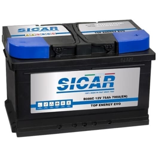 Акумулятор Sicar 6 CT-75-R Top Energy Evo B086C