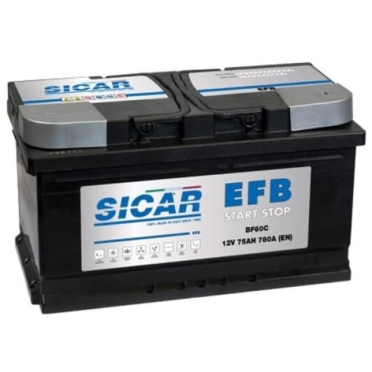 Аккумулятор Sicar 6 CT-75-R EFB Start Stop BF60C