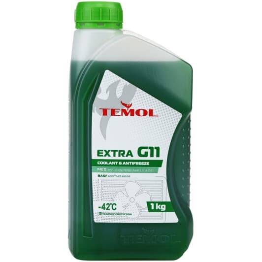 TEMOL Extra G11 зелений -42 °C, 1 л (T-EG11G-1L) готовий антифриз