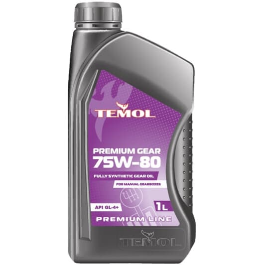 Трансмісійна олива TEMOL Premium Gear GL-4+ 75W-80 синтетична