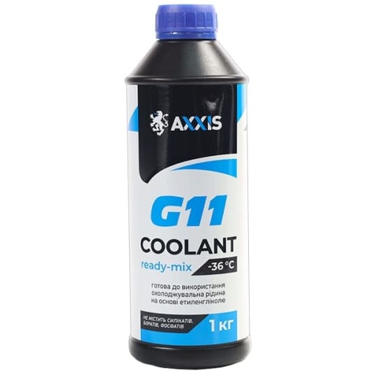 Axxis Coolant Ready-Mix G11 синій -36 °C, 1 л готовий антифриз