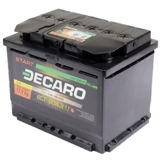 Аккумулятор DECARO 6 CT-60-R Start 6600s