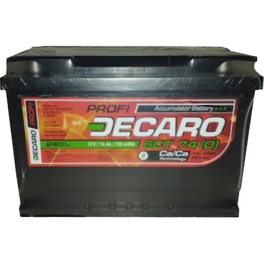 Акумулятор DECARO 6 CT-74-R Profi 67430pro