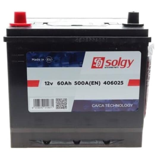 Аккумулятор Solgy 6 CT-60-L 406025