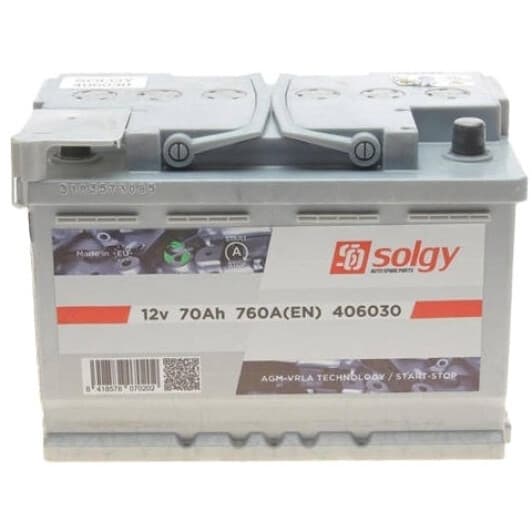 Аккумулятор Solgy 6 CT-70-R 406030