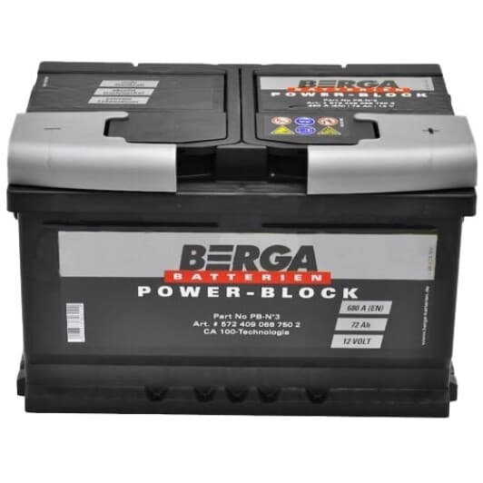 Аккумулятор Berga 6 CT-72-R Power Block 572409068