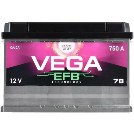 Аккумулятор VEGA 6 CT-78-R EFB Technology v78075013