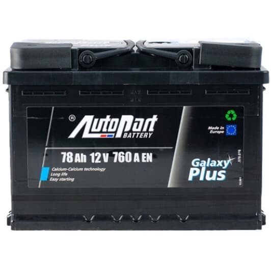 Акумулятор AutoParts 6 CT-78-L Galaxy Plus ARL078-0376