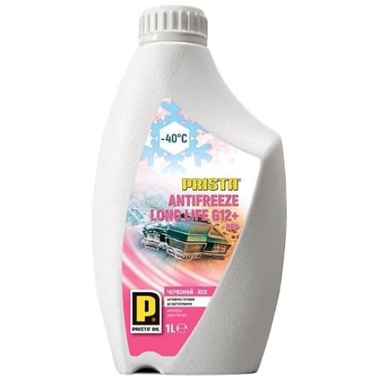 Prista Long Life G12+ червоний -40 °C, 1 л (P020224) готовий антифриз