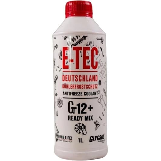 E-TEC Glycsol G12+ червоний -38 °C готовий антифриз