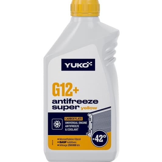 Yuko Super G12+ желтый -42 °C готовый антифриз