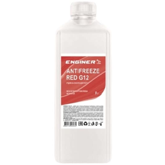 ENGINER G12 червоний -24 °C, 1 л готовий антифриз
