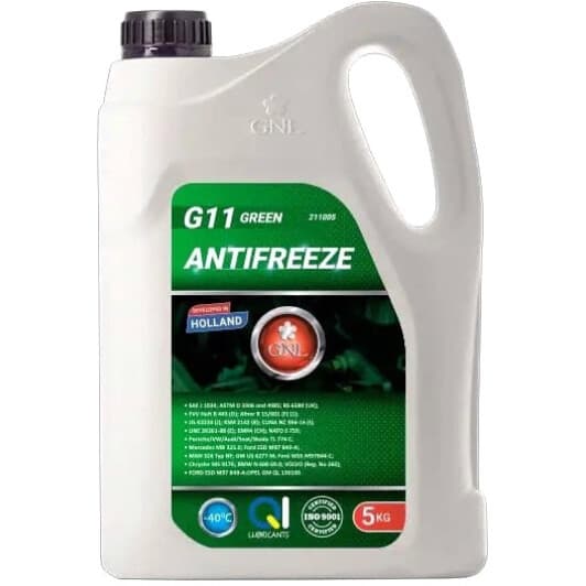 GNL G11 зелений -40 °C, 5 л (211005) готовий антифриз
