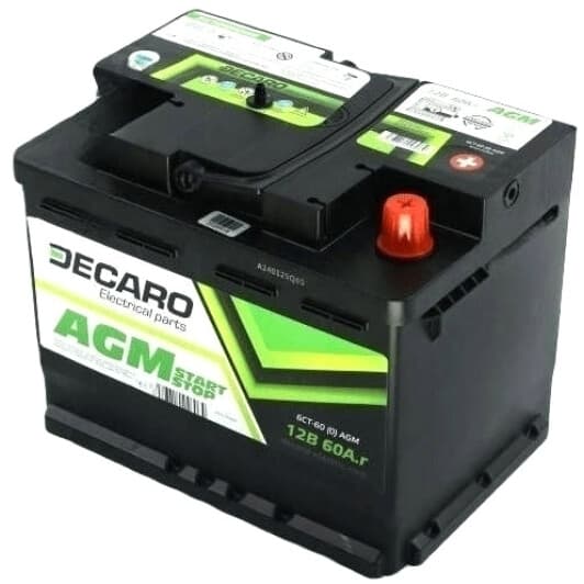 Аккумулятор DECARO 6 CT-60-R AGM Start Stop 6600AGM