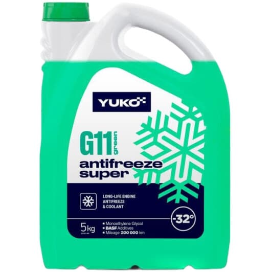 Yuko Super G11 зеленый -32 °C, 5 л готовый антифриз