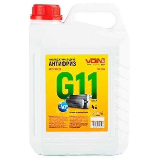 Voin G11 зелений -40 °C, 4 л (VA-1145) готовий антифриз