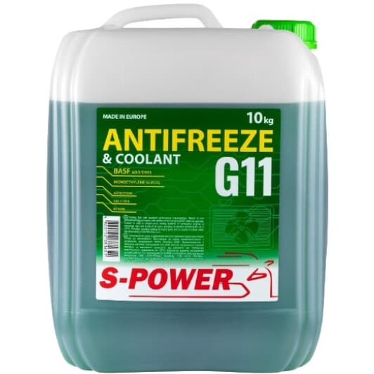 S-Power G11 зелений -30 °C, 10 л готовий антифриз