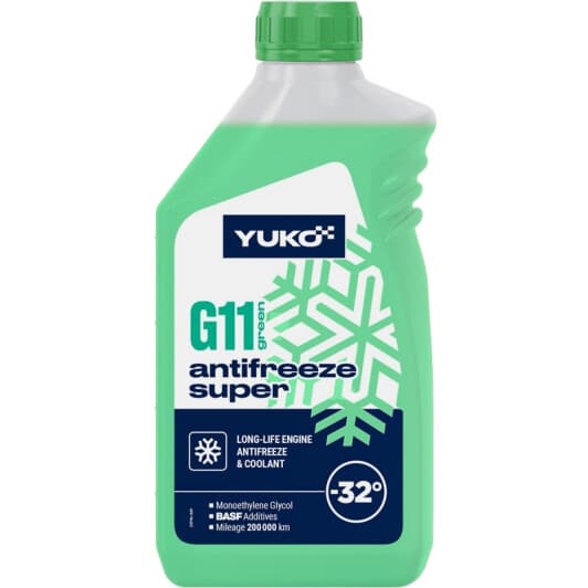 Yuko Super G11 зелений -32 °C, 1 л (023716) готовий антифриз
