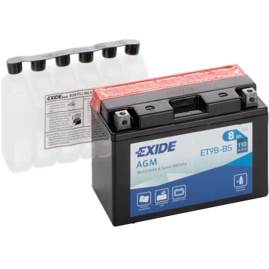 Аккумулятор Exide 6 CT-8-L AGM ET9B-BS
