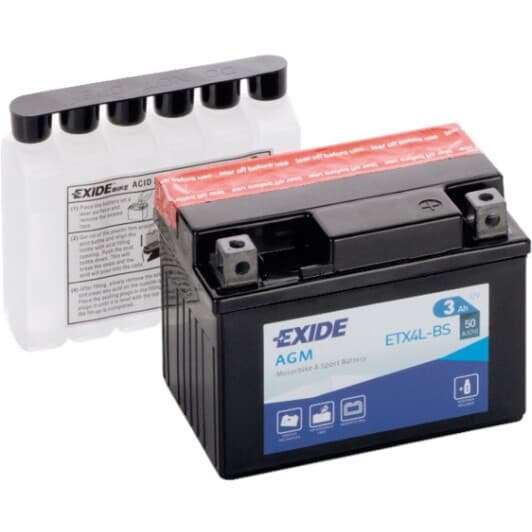 Аккумулятор Exide 6 CT-3-R AGM ETX4L-BS