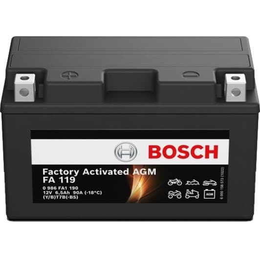 Акумулятор Bosch 6 CT-6,5-L Factory Activated AGM 0986FA1190