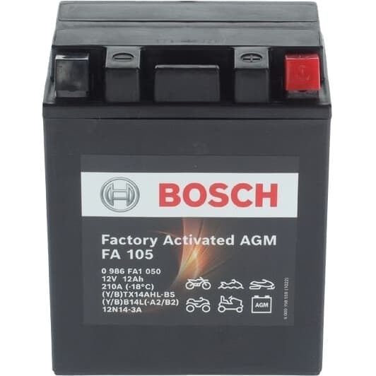 Аккумулятор Bosch 6 CT-12-R Factory Activated AGM 0986FA1050