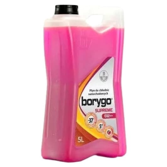 Borygo Supreme G12++ розовый -37 °C, 5 л готовый антифриз