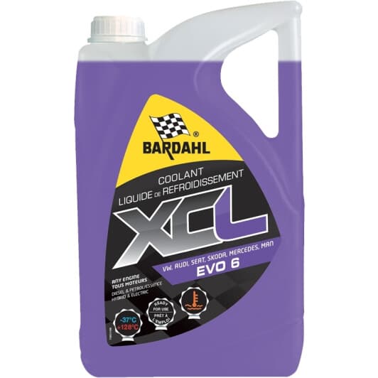 Bardahl XCL G12++ фиолетовый -37 °C готовый антифриз