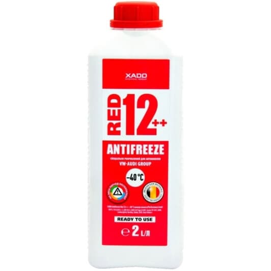Xado (пластик) G12++ красный -40 °C, 2 л (XA53209_1) готовый антифриз