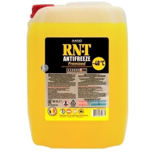 Xado жовтий -40 °C, 10 л (XA53415) готовий антифриз