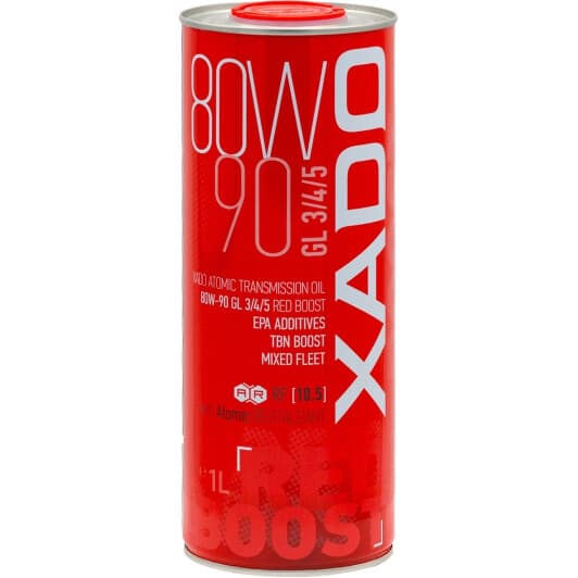 Трансмісійна олива Xado Atomic Oil RED BOOST MT-1 80W-90 синтетична