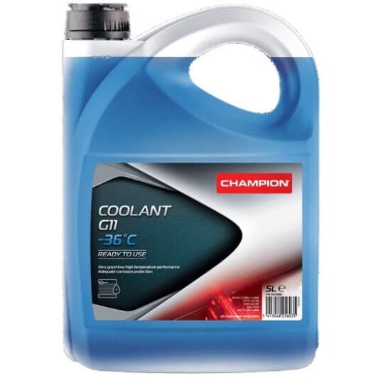Champion Coolant G11 синий -36 °C, 5 л (1052668) готовый антифриз