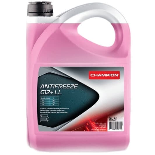 Champion LL G12+ розовый -36 °C, 5 л (1052667) готовый антифриз