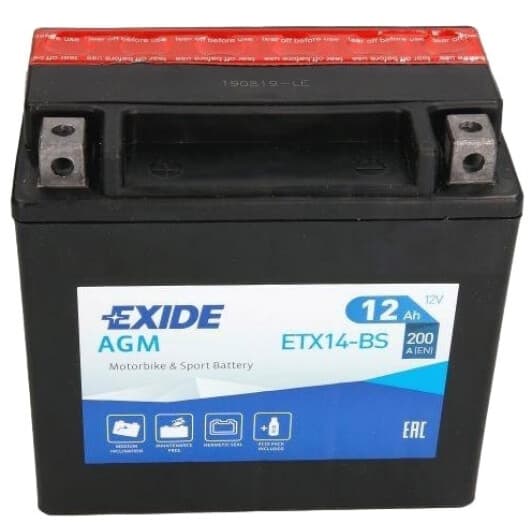 Акумулятор Exide 6 CT-12-L AGM YTX14-BS