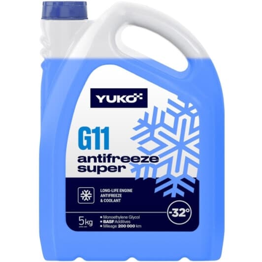 Yuko Super G11 синій -32 °C готовий антифриз