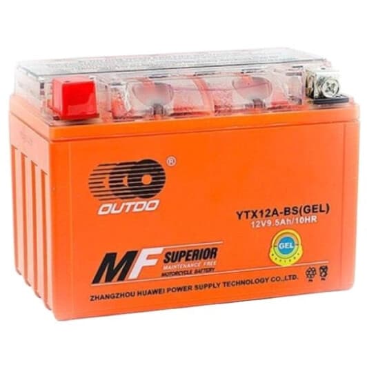 Аккумулятор Outdo 6 CT-9,5-L YT12A-BSGEL