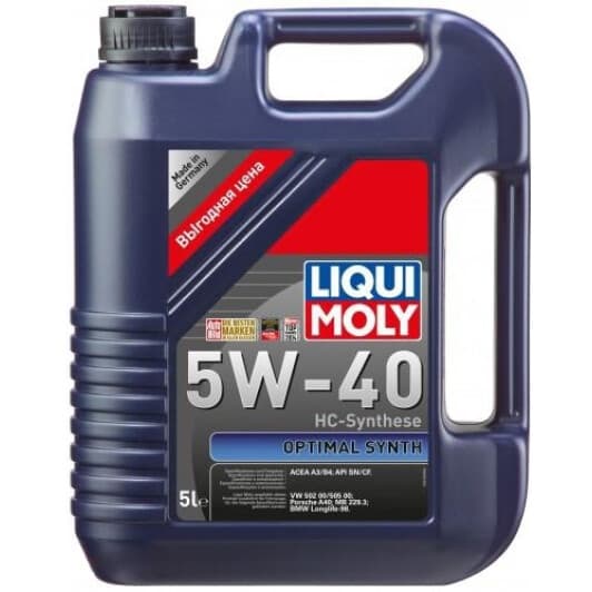 Liqui Moly Optimal Synth 5W-40 (5 л) моторное масло